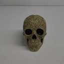 UJOY Creative Skull Flowers Sculpture 8.1'' Human Head Skeleton Statue Collectible Halloween Decoration Home Decor