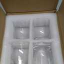 Joeyan Hand Blown Etched Drinking Glasses,Clear Water Glass Cups with Floral Pattern,Aesthetic Tumblers Glassware Set for Beverages Juice Cocktail Whiskey,9 oz,Set of 4,Dishwasher Safe