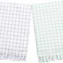 AVKA Studio Check Bath Towels Indian Towels Cotton Towel Fast Drying Quick Absorbent Set of 2 30x60 Inches