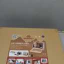 SPORT PET Designs Foldable Travel Cat Carrier with A Bed - Front Door Plastic Collapsible Carrier