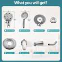 5" Dual Shower Faucet Compatible with 13/14 Delta Series Tub Trim Kit, High Pressure Round Rain Shower Head& Handheld Set Faucet System, Brushed Nickel (Valve& Catridge Not Included)