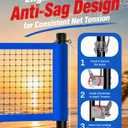 Volleyball Net Set for Backyard Outdoor Games, Heavy Duty No-Sag Portable Volleyball Net with Adjustable Poles, Volleyball & Carry Bag Included for Beach, Lawn & Family Fun