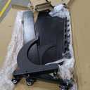 Rolling Easel TV Stand for 50-100 Inch TVs, Mobile TV Cart with Wooden Shelf and Wheels, Modern Floor Mobile TV Stand for Living Room, Office, Height Adjustable Holds up to 220lbs (Matte Black)