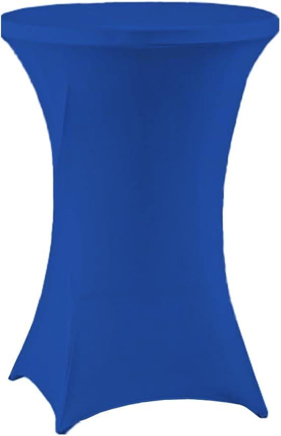 meioro Cocktail Table Covers Royal Blue, 24x43 Inch Highboy Spandex Fitted Tablecloth for Round Tables, Stretch Square Corners High Top Cocktail Table Cover for Party Bar Wedding Birthday Banquet