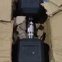 BalanceFrom Rubber Encased Hex Dumbbell, 45lbs, Single, Black, for Strength Training, Metal Handle