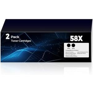 58X Toner Cartridge Black Laser Jet Pro M404dw Enterprise M406dn Compatible for HP 58X 58A Toner Cartridges Replacement Pro M404dw M406dn M404dn M404n MFP M430f M428dw M428fdn fdw Printer(2 Black)