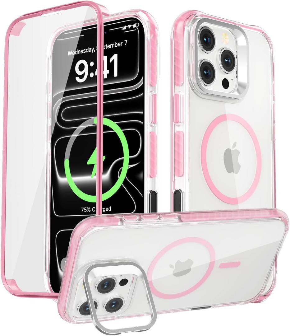 Magnetic for iPhone 16 Pro Max Case, Built-in Screen Protector