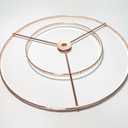 RISEON Lamp shade Frame with hanging holes, DIY Lamp shade Wire Ring Support Hanging E27 Chandelier Frame Harp Lamp Shade Bracket,Make DIY Shell Bead Table/Floor/Pendant Lamp (Rosegold)
