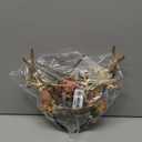 MOSTORY Woodland Flower Antler Headband - Fairy Reindeer Headpiece with Vines for Renaissance Accessories Women Cosplay (Orange-pink)