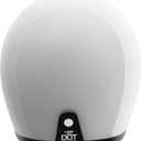 VCAN V85C 3/4 Open Face Motorcycle Helmet DOT Approved (White, S)