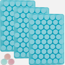 3 Pcs Round Chocolate Silicone Molds for Candy, Gummy, Caramels, Ganache, Ice Cubes, 55 Cavity Per Piece