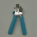 Classic Multifunction Can Opener and Bottle Opener Easy to Use, Razor Sharp Stainless Steel Cutting Wheel, Soft Ergonomic Handles, Ocean Drive