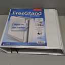Cardinal FreeStand Easy Open Binder, Locking Slant-D Rings, 2", 565-Sheet Capacity, Magnetic Flap Cover w/ Shelf Pull and 5 Color-Coded Rings, White (43120)