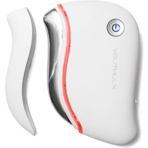 ProSculpt Heated Gua Sha Facial Massager Electric Guasha Tool for Face Sculpting, Relaxation & Skincare | Soothing Vibration Facial Massage Tool with Contoured Design (White)