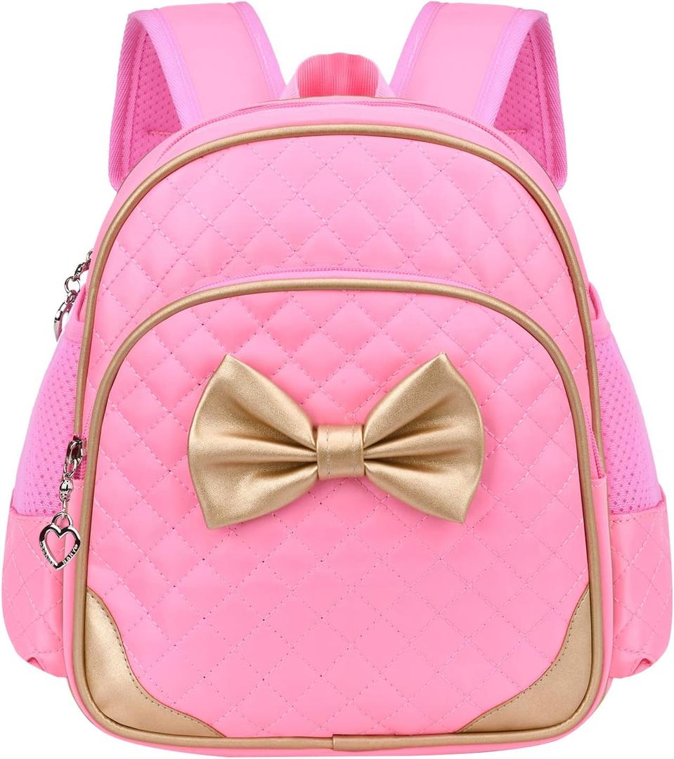 Cute Durable Waterproof Toddler Preschool Bag Kindergarten Kids Backpack for Girls (Pink)