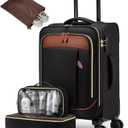 LOVEVOOK Carry on Luggage for Women and Men, Softside Suitcases with Dual Wheels