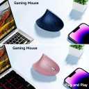 Ergonomic Vertical Wireless Mouse Stylish Rechargeable 2.4G Optical Mice Cordless Mouse with USB Receiver, 800/1200 /1600 DPI, 5 Buttons for Laptop,PC,Mac,Computer (Pink)