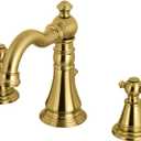 Kingston Brass Fauceture FSC1973AL English Classic Widespread Bathroom Faucet, Brushed Brass, 5-5/16"