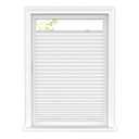 LazBlinds Tool-Free Cordless Pleated Shades with Suction Cups Light Filtering Top Down Bottom Up Pleated Blinds for Windows Size 31" W X 64" H, White