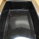 IRIS USA Cat Litter Box XX-Large Open Top with High Sided Walls Tall Scatter Shield Scoop Included Easy Clean Plastic Pan for Big Cats Kittens Multi-Cat Households 30"L x 20"W x 14"H Black