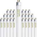 Konideke 46 Inches T5 Fluorescent Bulb 54W, F54T5/850/HO 54 Watt T5 High Output 5000K Fluorescent Tube, 25 Pack, G5 Base, 4200 Lumens, CRI 82