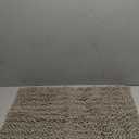 Yimobra Bathroom Rugs Non Slip Washable - Ultra Soft Absorbent Chenille Bath Mat, Quick Dry Shaggy Floor Carpet for Tub Shower, Sand Home Decor Accessories, 24x17 Inch