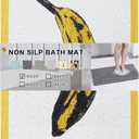Nonslip Bathtub Mat, Anti Slip Bath Mat 0.4" Thick, Quick Dry Bath Tub Anti Slip Shower Mat, Loofah Non-Slip Bath Mat for Tub Bathroom Pool Kitchen Entryway Home Hotel(Banana 16x24)