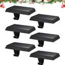 popamaz Christmas Stocking Holders for Mantle, Weighted Stocking Hangers, Christmas Stocking Hooks for Tables Window Fireplace Mantle Decoration(Black,6PCS)
