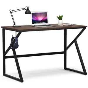 Computer Desk 47 inch for Home Offic Desk, Black Metal Study Office Desk