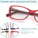 2 x IVNUOYI 4 Pack Reading Glasses Blue Light Blocking Readers for Women,Fashion Pattern Print Eyeglasses with Spring Hinge