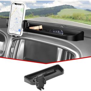 JeCar Dash Phone Holder Dashboard Cellphone Clamp Upgrade Aluminum Alloy Ball Mount with Storage Tray Interior Accessories Compatible with Chevy Colorado & GMC Canyon 2014-2022