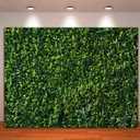 Nature Spring 3D Green Leaves Theme Photo Background Wedding Birthday Party Newborn Baby Shower Photography Backdrops Zoo Decor Shoot Props Bannner (8x6 FT)