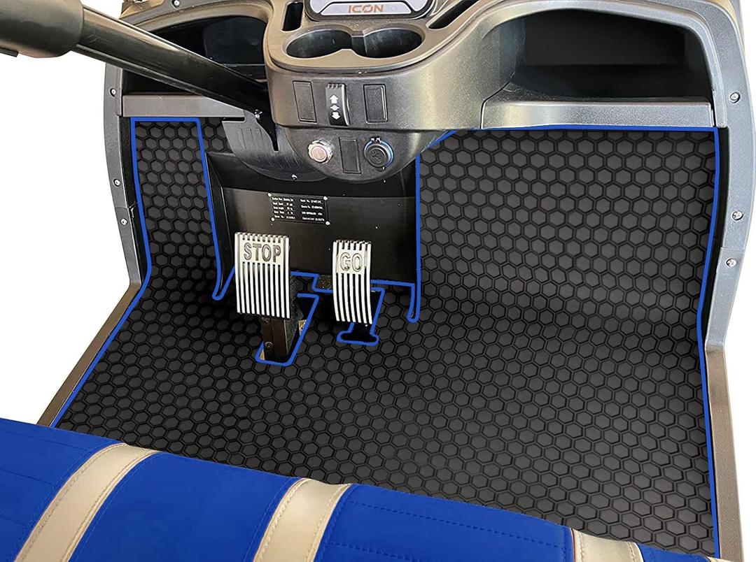 Golf Cart Floor Liner Mat Full Coverage Custom Fit for Yamaha Adventurer (2007-2016), G29, YDR, & Drive (Gen1) Models Only Rubber Golf Cart Floor Liner Mat