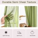 Pinch Pleated Sheer Curtains 80 Inches Long Light Filterring Sheer Semi Voile Drapes Pinch Pleated Curtains for Living Room Bedroom(Loden Green, 42 W x 80 L, 2 Panels)