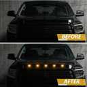 Front Upper Hood Bulge Insert Light for Toyota Tundra 2014-2021 Front Grill Inserts Amber Light