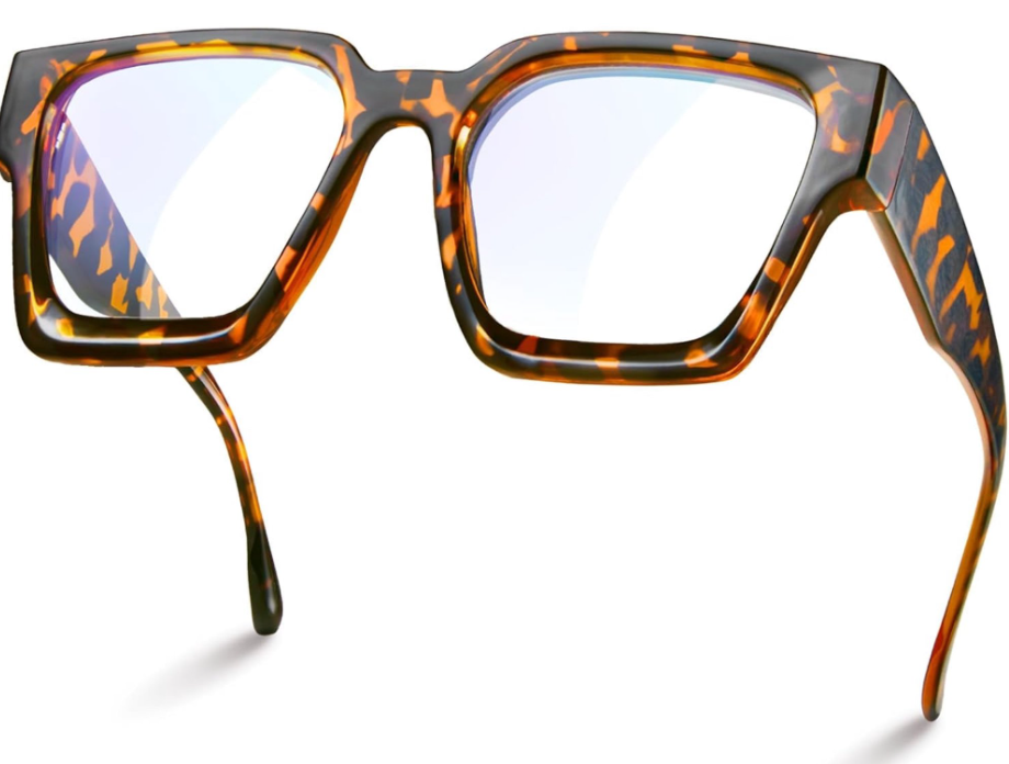 livho Oversized Blue Light Blocking Glasses for Woman  Rectangle Fashion Glasses for Computer, Chic Preppy Frame