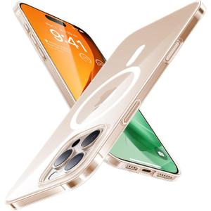 TORRAS Magnetic Slim-Fit for iPhone 16 Pro Max Case 6.9 inch, Ultra-Thin 16 ProMax Phone Case Compatible with MagSafe, Light Anti-Scratch Matte Hard PC Bayer OriginFit, Clear (4-Diamond Clear)