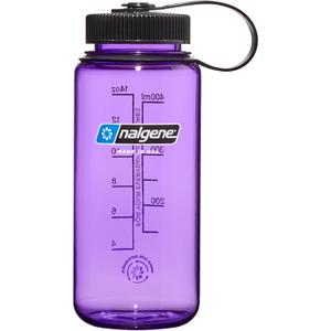 Nalgene Sustain Tritan BPA-Free Water Bottle Made with Material Derived from 50% Plastic Waste (using ISCC certified mass balance), 16 OZ, Wide Mouth, Purple