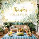 Thank You Backdrop Gold Thanksgiving Photography Background Thanks for All You Do Decorations Supplies Photo Props Teacher Employee Staff Nurse Appreciation Week Party Banner 70.8 x 43.3 inch