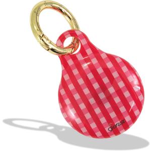 Sonix Cases for Apple AirTags - AirTag Hard Cover Protective Case - AirTag Holder Keychain | Gingham Red