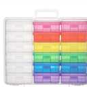 Plastic Storage Box Arts & Crafts Storage Boxes & Organizers With Large Storage Box Small Rectangular Plastic Container For Craft Storage (12 Color+6 Clear-Small)