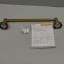 BESy Adjustable 15 to 26 Inch Single Bath Towel Bar for Bathroom SUS304 Stainless Steel Towel Holder, Wall Mount with Screws Hand Towel Bar Rod Hotel Style, Brushed Gold