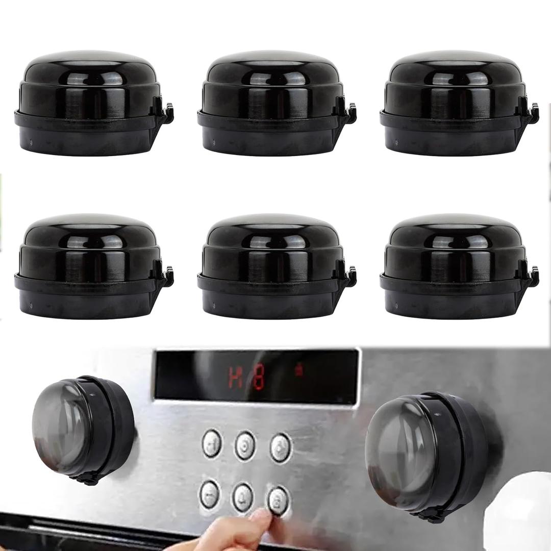 8p Pack Child Proof Stove Knob Safety Covers, Gas Oven Knob Protectors, Heat Resistant Universal Size Stove Guards for Kids and Pets