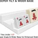 20 Inch Wooden Mahjong Racks with Pushers, Strong Magnets, White