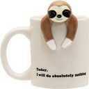 Decodyne Funny Sloth Coffee Mug - Cute Sloth Gifts For Coworkers Women & Men - White Elephant Gifts for Adults, Funny Office Present