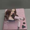 FMZ Professional Ionic Hair Blow Dryer Smart Display with Diffuser, 1875W High Speed Powerful BLDC Motor for Fast Drying, Mini Portable Lightweight Quiet, Curly Hairdryer for Men Women Salon Travel (Pink Gold)