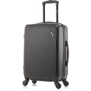 DUKAP DISCOVERY 20-Inch Carry-On Hardside Spinner Luggage Lightweight Black