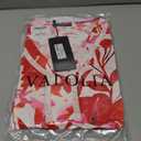 VALOLIA Flowy Blouses for Women 3/4 Long Sleeve Dressy Shirts V Neck Tops Fit Blouses Floral Formal Tops for Women Casual Fall Tunics to Wear with Leggings Pink Floral Large (L)