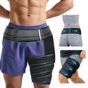 Hip Brace Thigh Compression Sleeve - Adjustable Compression Wrap Support for Arthritis, Pulled Thigh, Hip Fler Strain, Groin Injury, Hamstring Pull, Sciatica Pain Relief - L