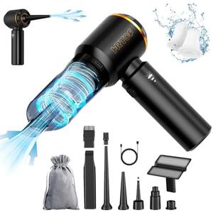 HRYCF Handheld Vacuum, Car Vacuum Cleaner,4-in-1 20000PA High Power Portable Rechargeable Vacuum Cleaner with Brushless Motor, Small Handheld Vacuum & Air Blower & Pump-Black